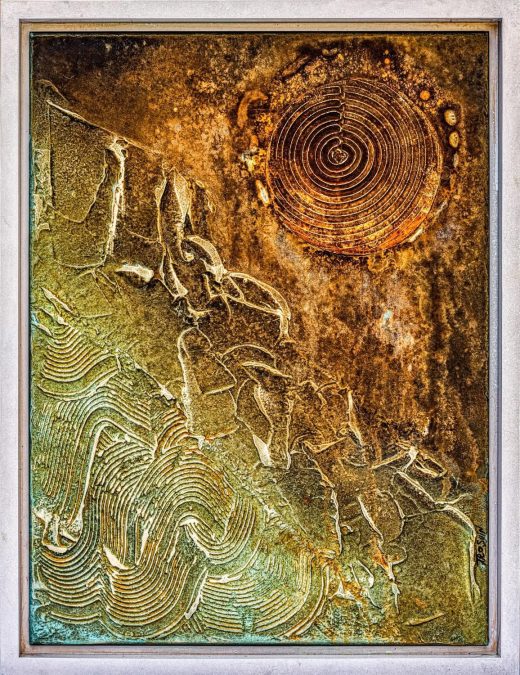 Hamsin (2025) — Mixed media on canvas by Sergei Troshin
