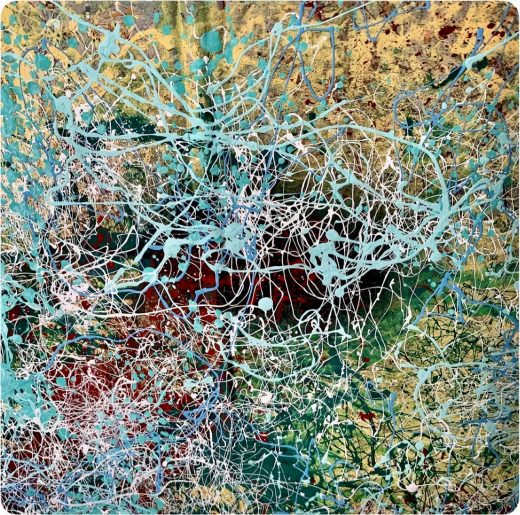 The Power of the Abstract (2022) — Acrylic on paper, sealed with resin by Sergei Troshin