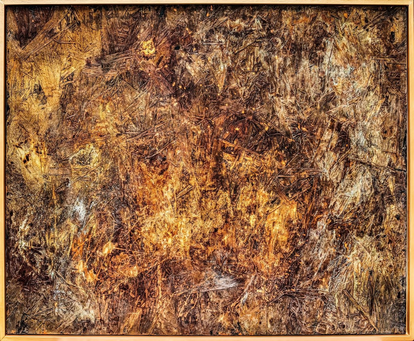 Whisper (2025) — Mixed media on panel by Sergei Troshin
